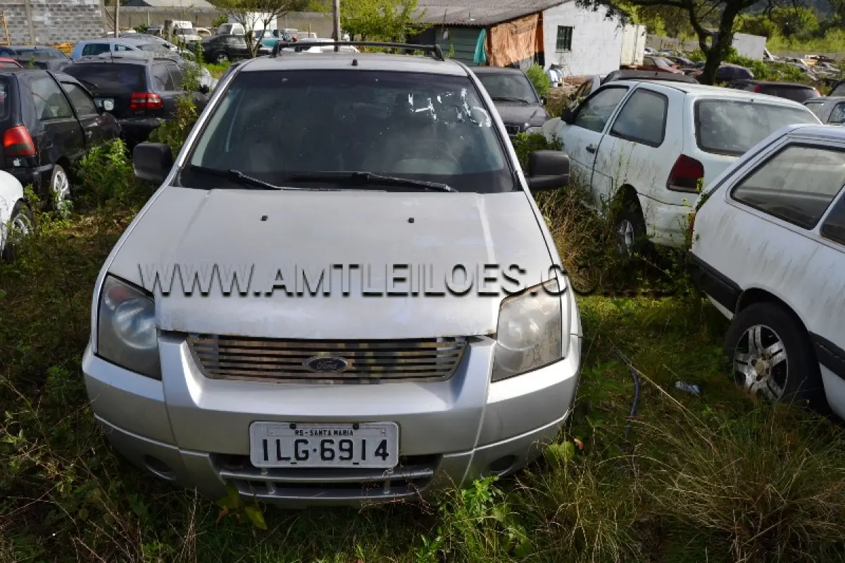 LOTE 003 - FORD/ECOSPORT, Placa: ILG6914, UF: RS; Ano/Mod: 2003; Cor: Prata, RENAVAM: 807184888; Chassi: 9BFZE10C348517962; Motor: CPJA48517962.