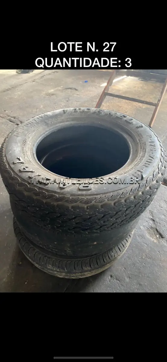 LOTE 027 - 03 PNEUS 165/70 R13
