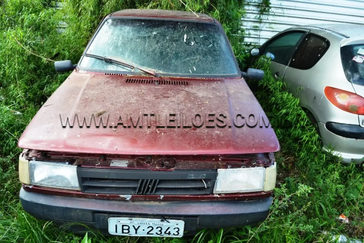 LOTE 008 - SUCATA - FIAT/UNO ELETRONIC, Placa: IBY2343, UF: RS; Ano/Mod: 1994; Cor: Vermelha, Chassi: 9BD146000R5276319; Motor: 4029108.