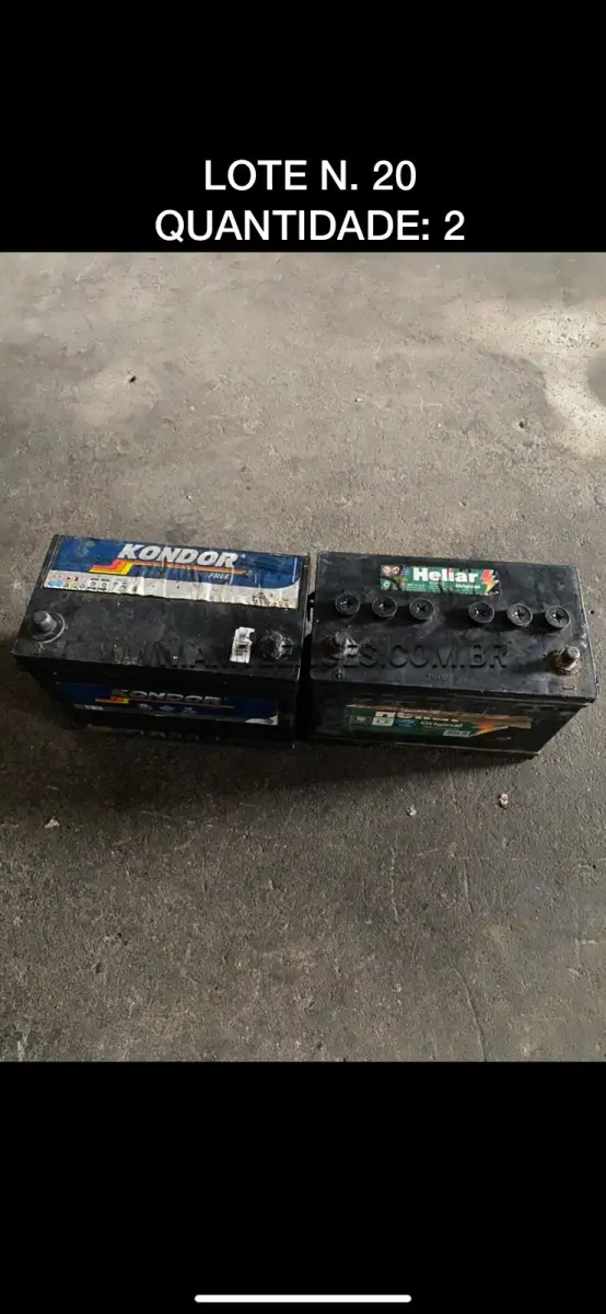 LOTE 020 - 02 BATERIAS 90 AH