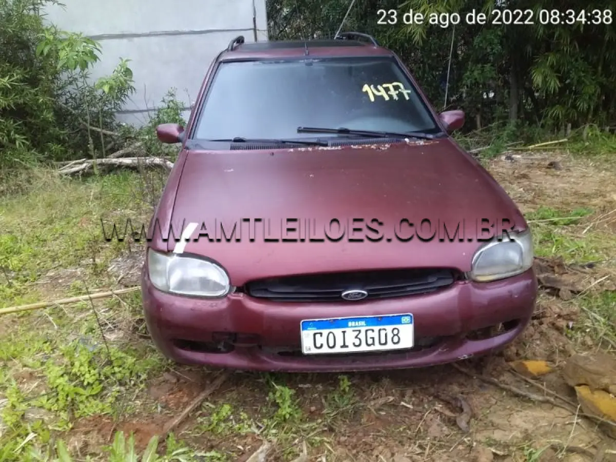 LOTE 013 - SUCATA -  I/FORD ESCORT GLX 16VF, Placa: COI3G08, UF: RS; Ano/Mod: 1997; Cor: Vermelha, Chassi: 8AFZZZEFFVJ025569; Motor: RKDVL24715.