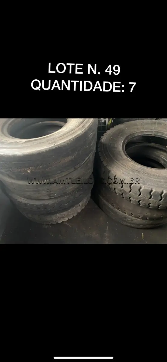 LOTE 049 - 07 PNEUS 10.00 R20