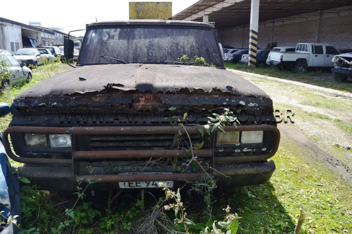 LOTE 005 - SUCATA: Espécie: CARGA / Marca: FORD / Modelo: F100 / Placa: IEE9477 / Ano fabricação: 1975 / Ano modelo: 1975 / Cor: PRETA / Chassi: LA7ARE55910 / Renavam: 576743860