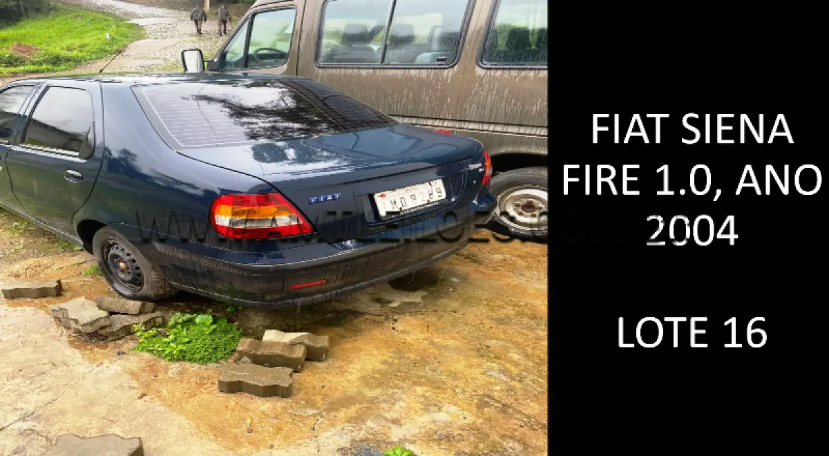LOTE 016 - MARCA/MODELO: FIAT SIENA FIRE 1.0, ANO: 2004.