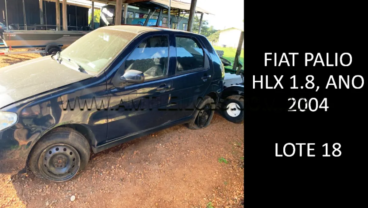 LOTE 018 - MARCA/MODELO: FIAT PALIO HLX 1.8, ANO: 2004.