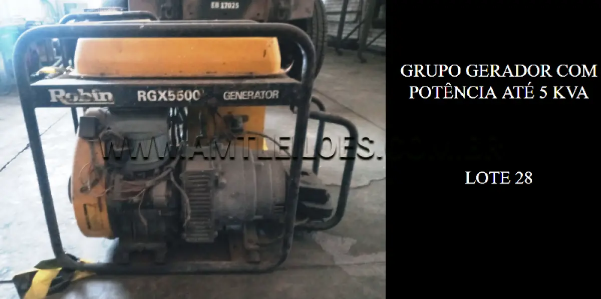 LOTE 028 - GRUPO GERADOR COM POTÊNCIA ATÉ 5 KVA