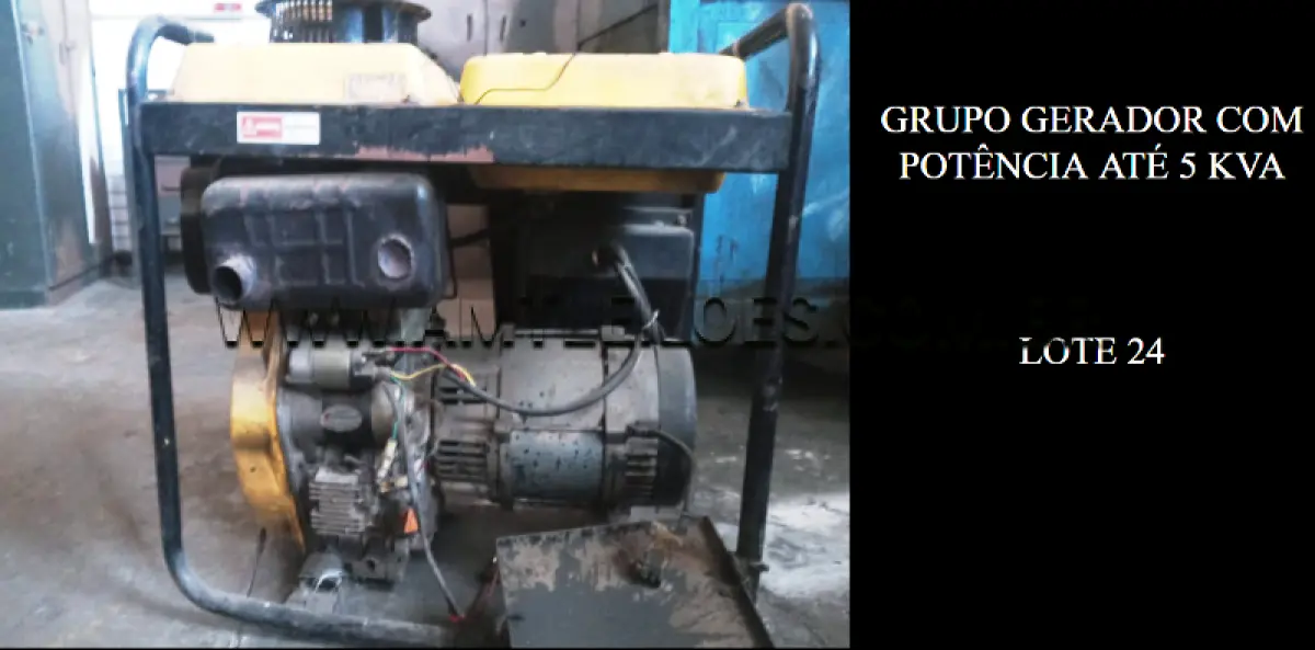 LOTE 024 - GRUPO GERADOR COM POTÊNCIA ATÉ 5 KVA