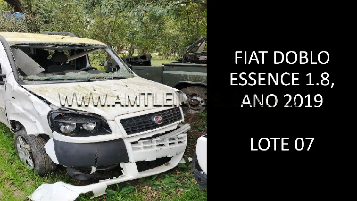 LOTE 007 - MARCA/MODELO: FIAT DOBLO ESSENCE 1.8, ANO: 2019.