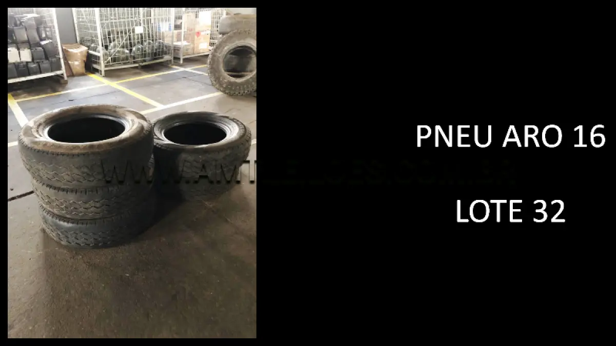 LOTE 032 - 40 UNIDADES DE PNEU ARO 16.