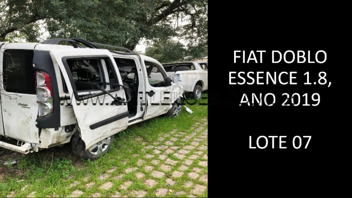 LOTE 007 - MARCA/MODELO: FIAT DOBLO ESSENCE 1.8, ANO: 2019.