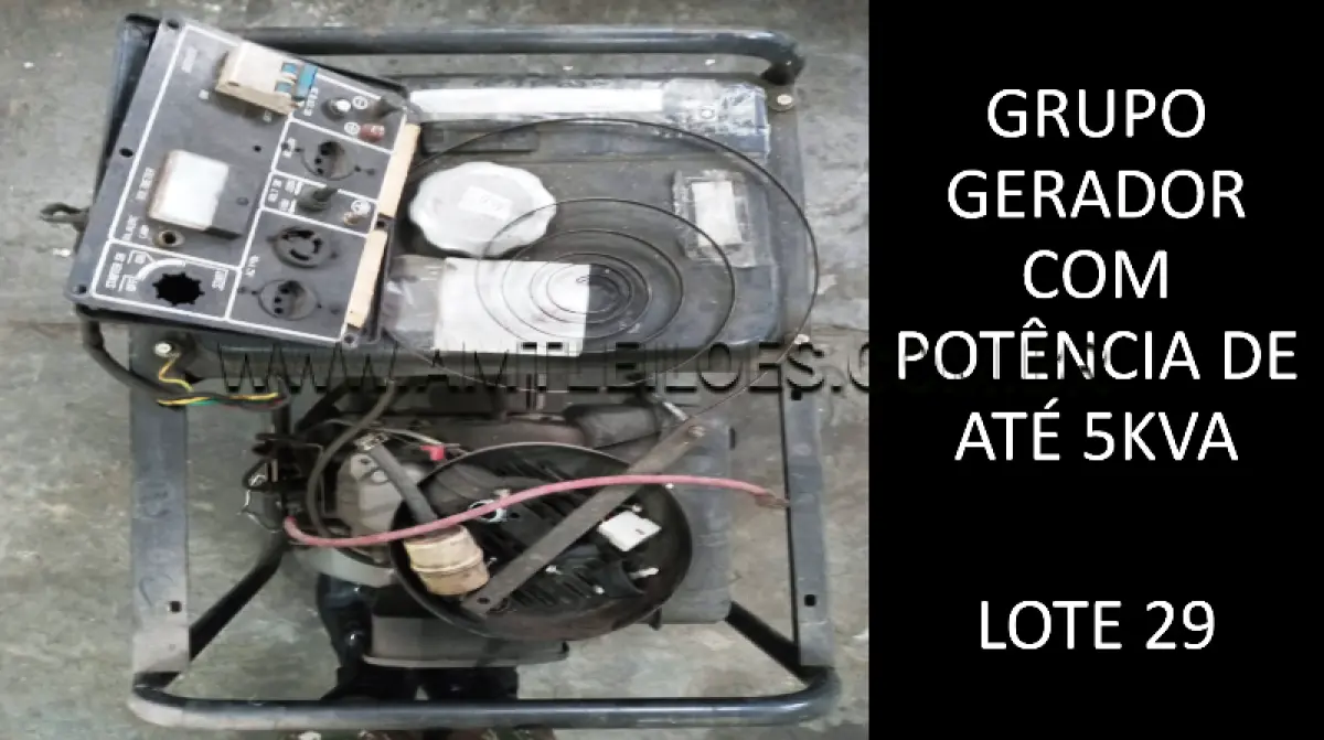 LOTE 029 - GRUPO GERADOR COM POTÊNCIA ATÉ 5 KVA