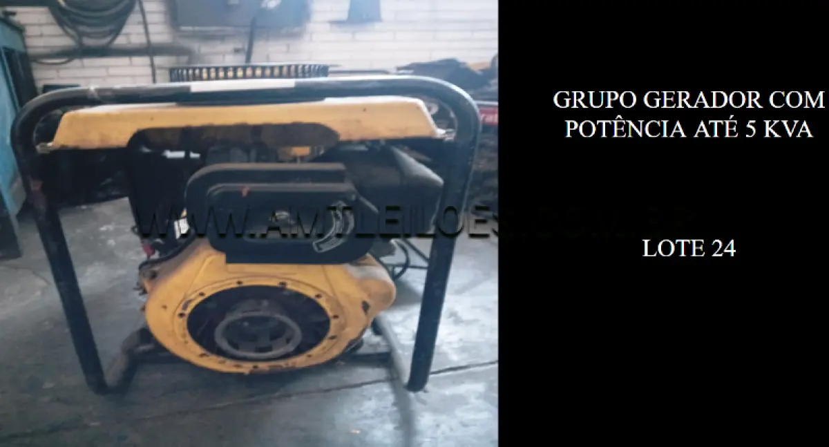 LOTE 024 - GRUPO GERADOR COM POTÊNCIA ATÉ 5 KVA