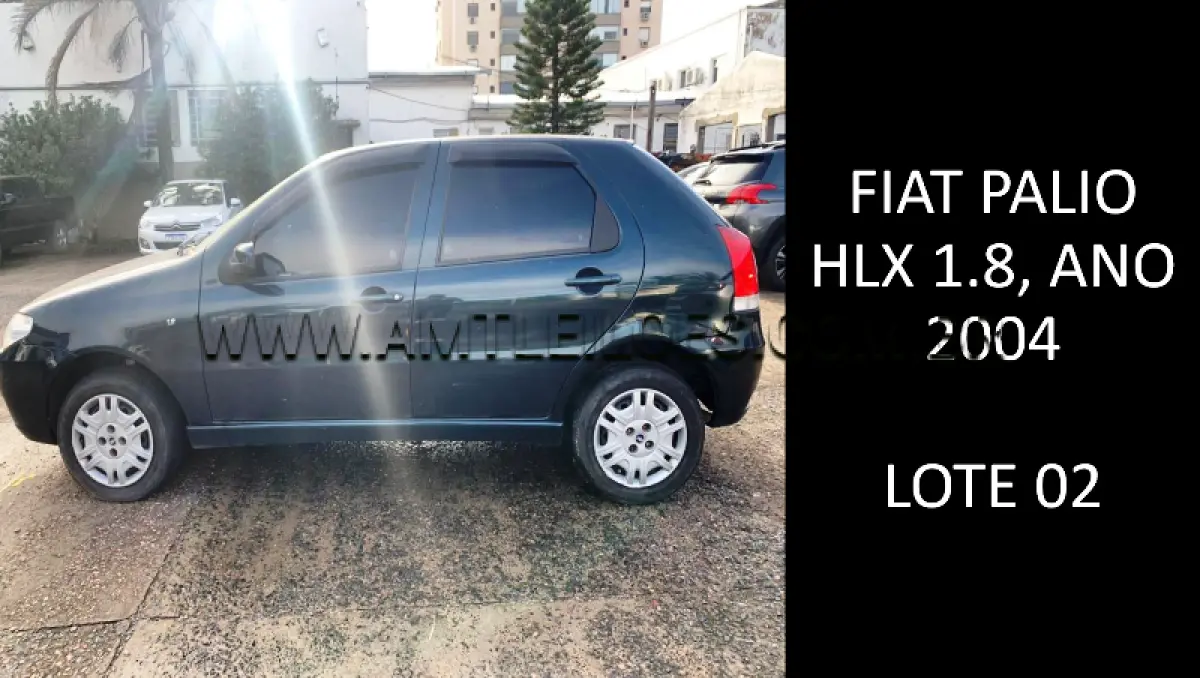 LOTE 002 - MARCA/MODELO: FIAT PALIO HLX 1.8, ANO: 2004.