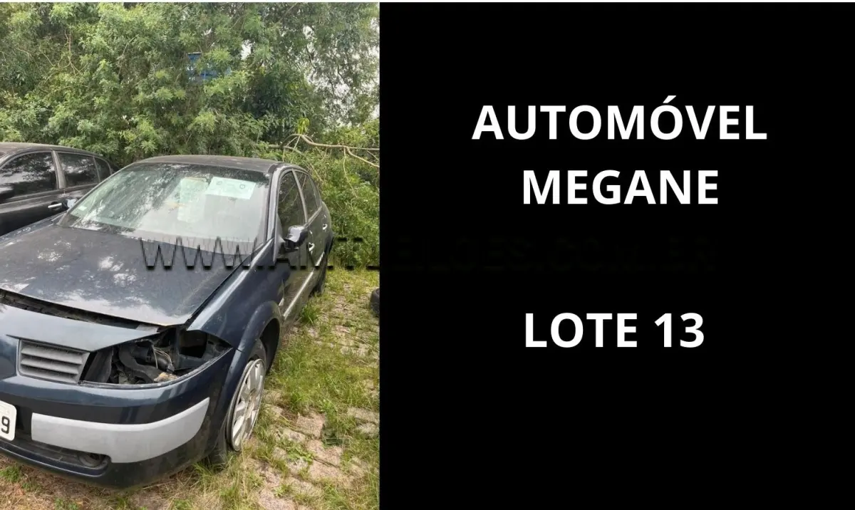 LOTE 013 - MARCA/MODELO: AUTOMÓVEL REPRES RENAULT / MEGANE SEDAN 2.0 EXPR 05PSG 4X2, ANO: 2006.