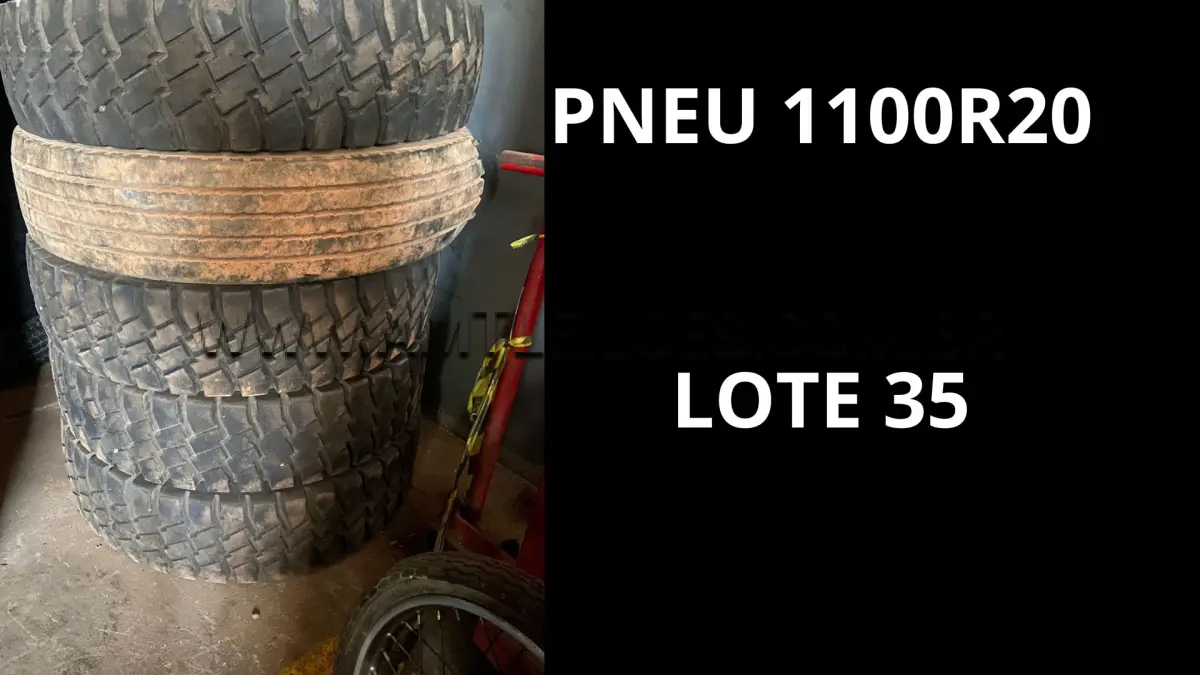 LOTE 035 - MARCA/MODELO: PNEU 1100R20, 5 unidades