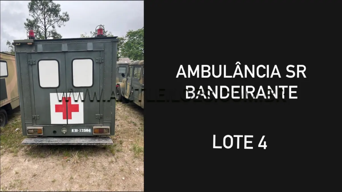 LOTE 004 - MARCA/MODELO: AMBULÂNCIA TOYOTA SR BANDEIRANTE BJ55LPBL 1T 4X4, ANO: 1998; MARCA/MODELO: SUCATA VIATURA CAMIONETA CABINE DUPLA TOYOTA BANDEIRANTE /BJ55LP2BL 1T 4X4, ANO: 1998.