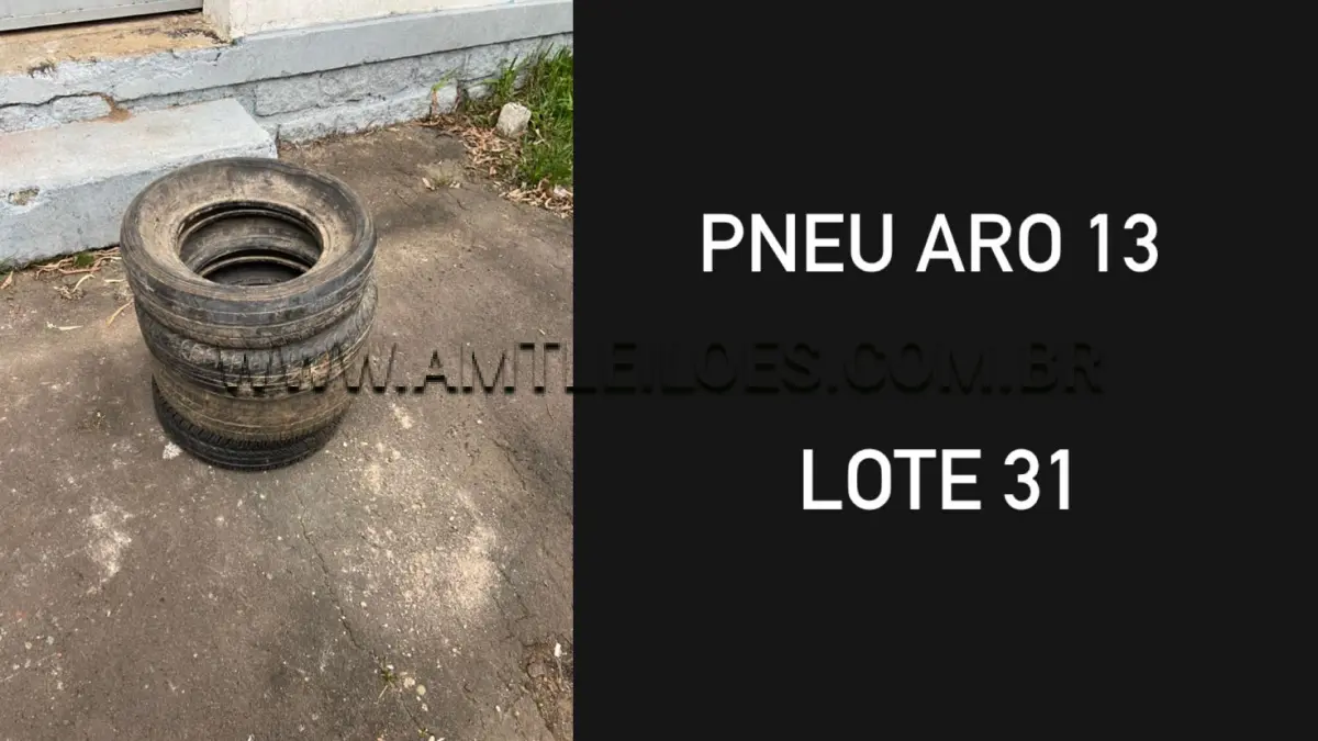 LOTE 031 - MARCA/MODELO: PNEU ARO 13, 4 unidades