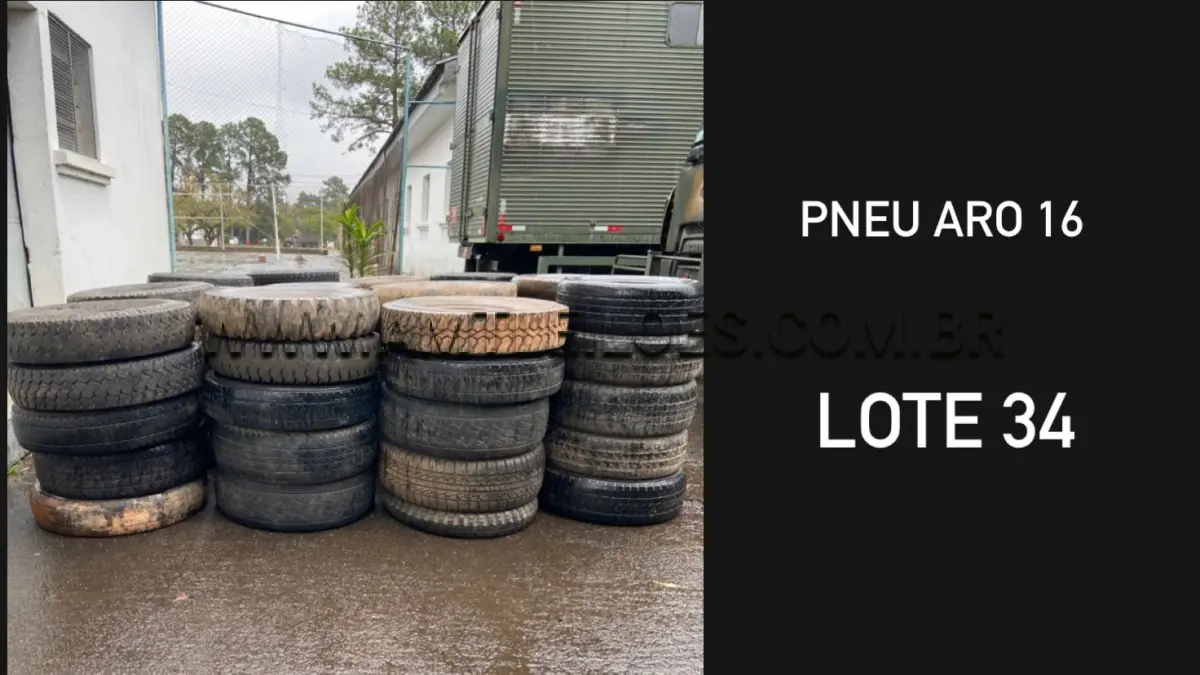 LOTE 034 - MARCA/MODELO: PNEU ARO 16, 160 unidades