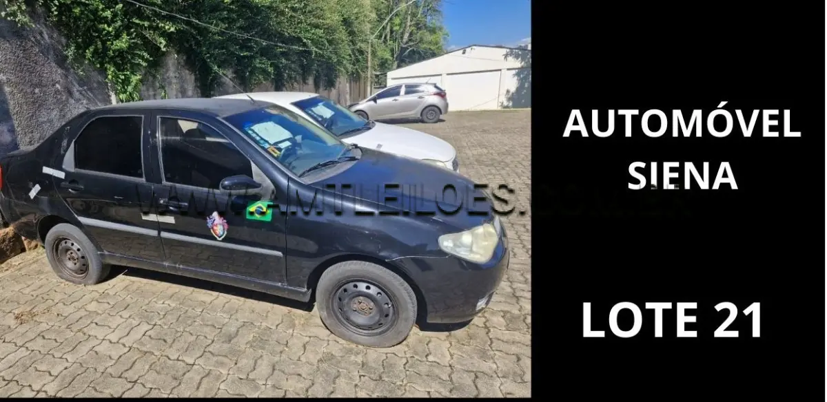 LOTE 021 - MARCA/MODELO: AUTOMÓVEL EMP GE FIAT / SIENA 1.8 HLX 05PSG 4X2 , ANO: 2006.
