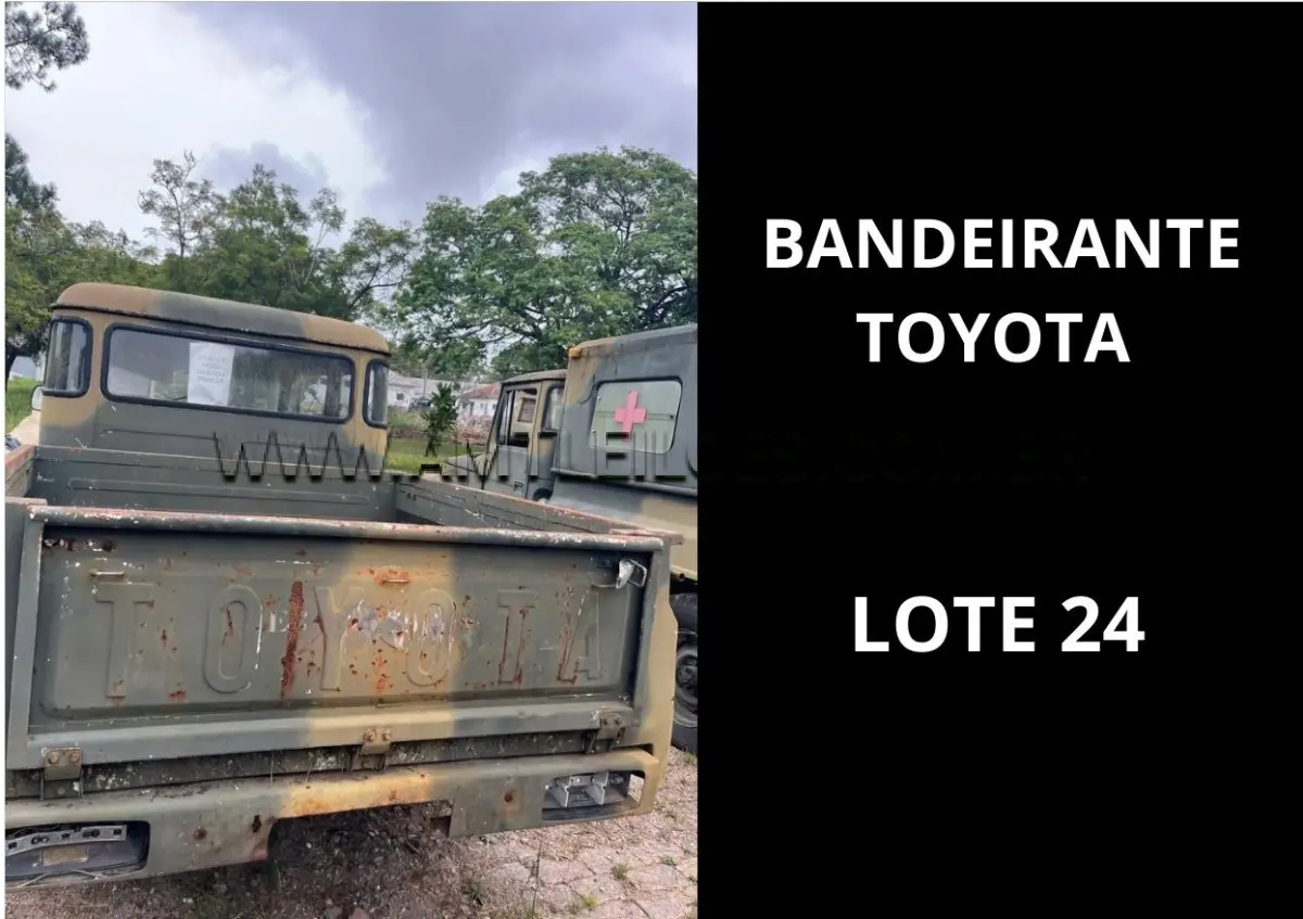 LOTE 024 - MARCA/MODELO: VIATURA RÁDIO CABINE DUPLA TOYOTA BANDEIRANTE / BJ55LP2BL 1T 4X4,  ANO:1995.