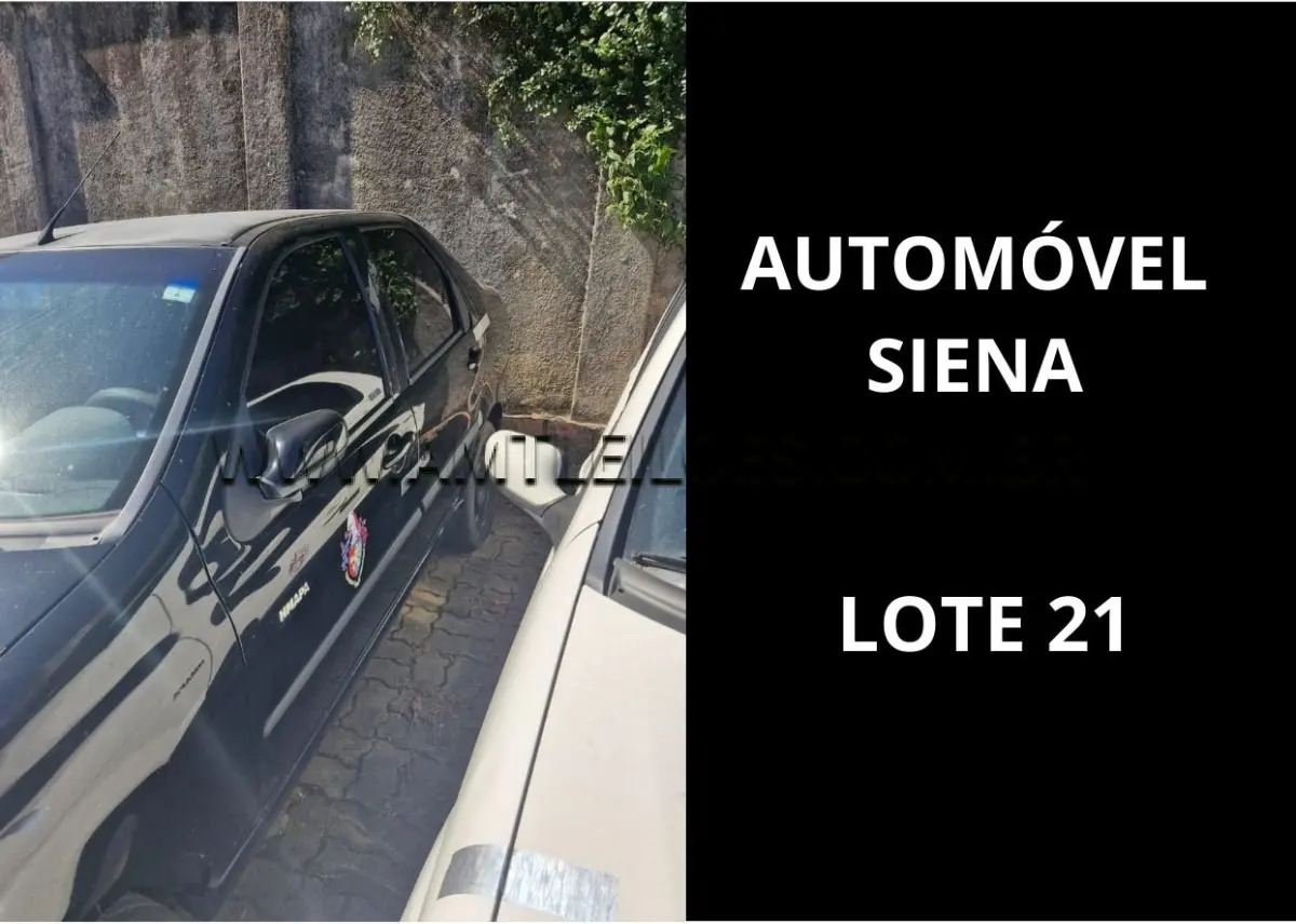 LOTE 021 - MARCA/MODELO: AUTOMÓVEL EMP GE FIAT / SIENA 1.8 HLX 05PSG 4X2 , ANO: 2006.