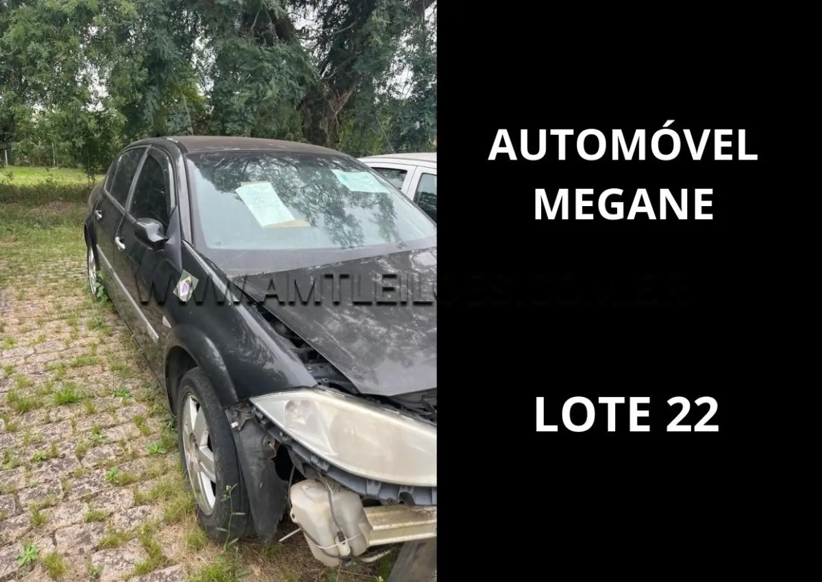 LOTE 022 - MARCA/MODELO: AUTOMÓVEL EMP GE RENAULT / MEGANE SEDAN 2.0 DYN 05PSG 4X2, ANO: 2007.