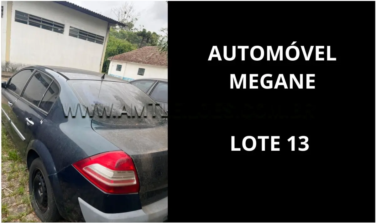 LOTE 013 - MARCA/MODELO: AUTOMÓVEL REPRES RENAULT / MEGANE SEDAN 2.0 EXPR 05PSG 4X2, ANO: 2006.