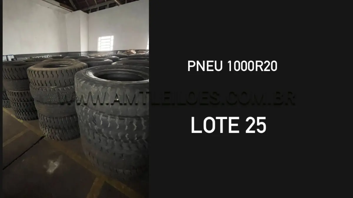 LOTE 025 - MARCA/MODELO: PNEU / 1000R20, 85 unidades