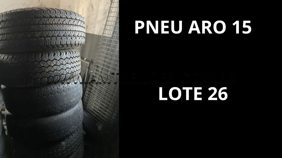 LOTE 026 - MARCA/MODELO: PNEU ARO 15, 8 unidades