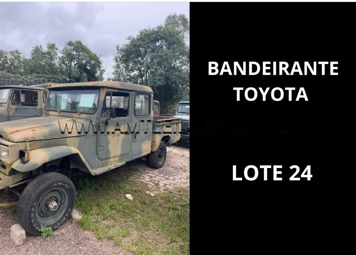 LOTE 024 - MARCA/MODELO: VIATURA RÁDIO CABINE DUPLA TOYOTA BANDEIRANTE / BJ55LP2BL 1T 4X4,  ANO:1995.