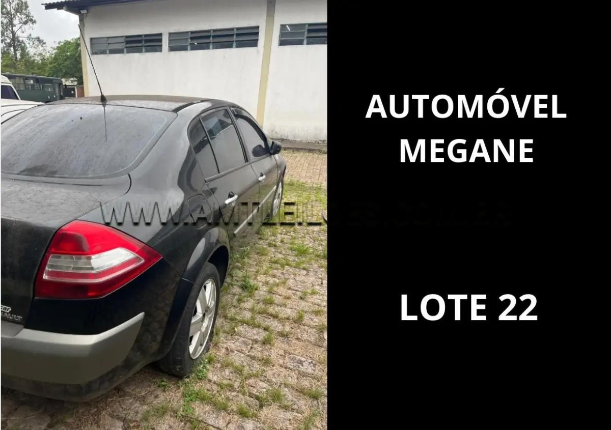 LOTE 022 - MARCA/MODELO: AUTOMÓVEL EMP GE RENAULT / MEGANE SEDAN 2.0 DYN 05PSG 4X2, ANO: 2007.