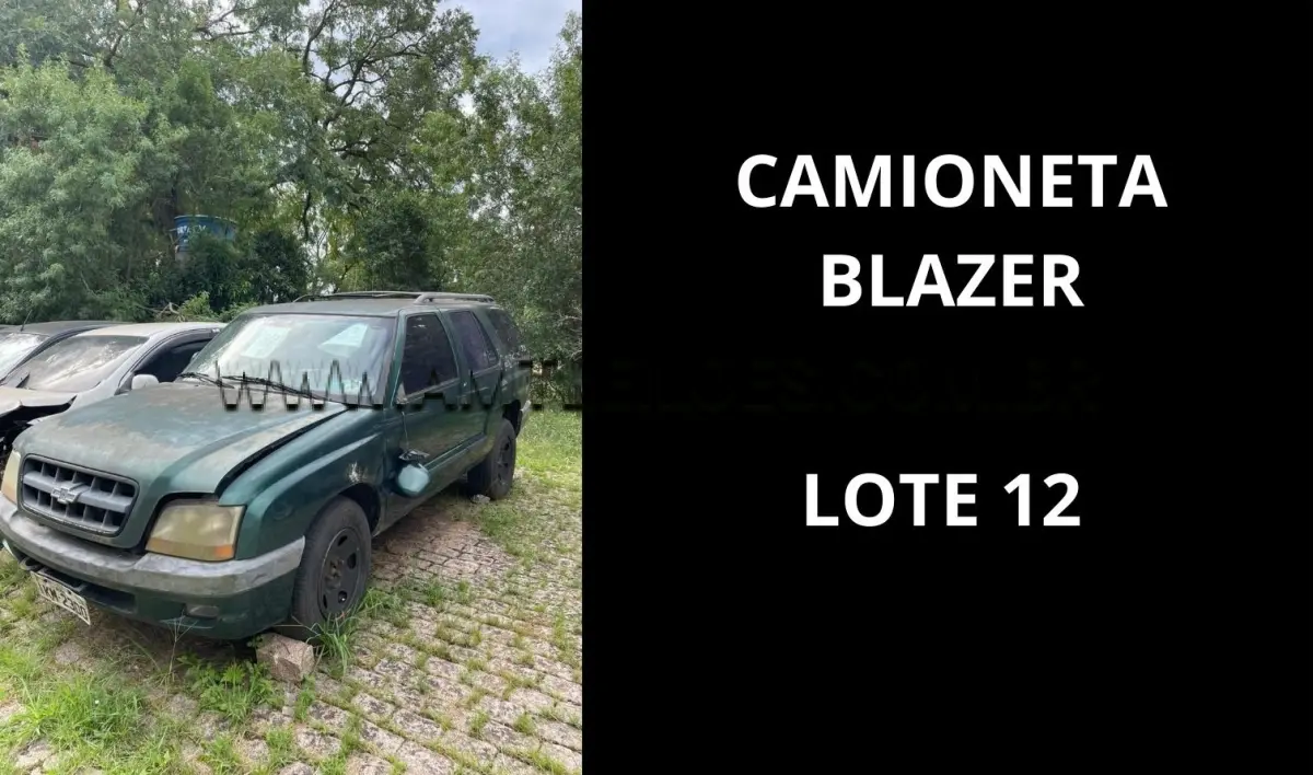 LOTE 012 - MARCA/MODELO: CAMIONETA EMP GE CHEVROLET / BLAZER 2.8DLX 6PSG 4X4, ANO: 2002.