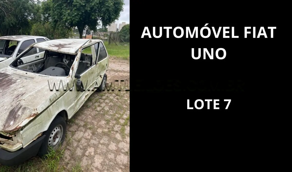 LOTE 007 - MARCA/MODELO: MICRO - ÔNIBUS MARCOPOLO / EMP GE VOLARE A8 28PSG 4X2, ANO: 2000;  MARCA/MODELO: AUTOMÓVEL CMDO FIAT / UNO MILLE 5PSG 4X2 , ANO: 2000.