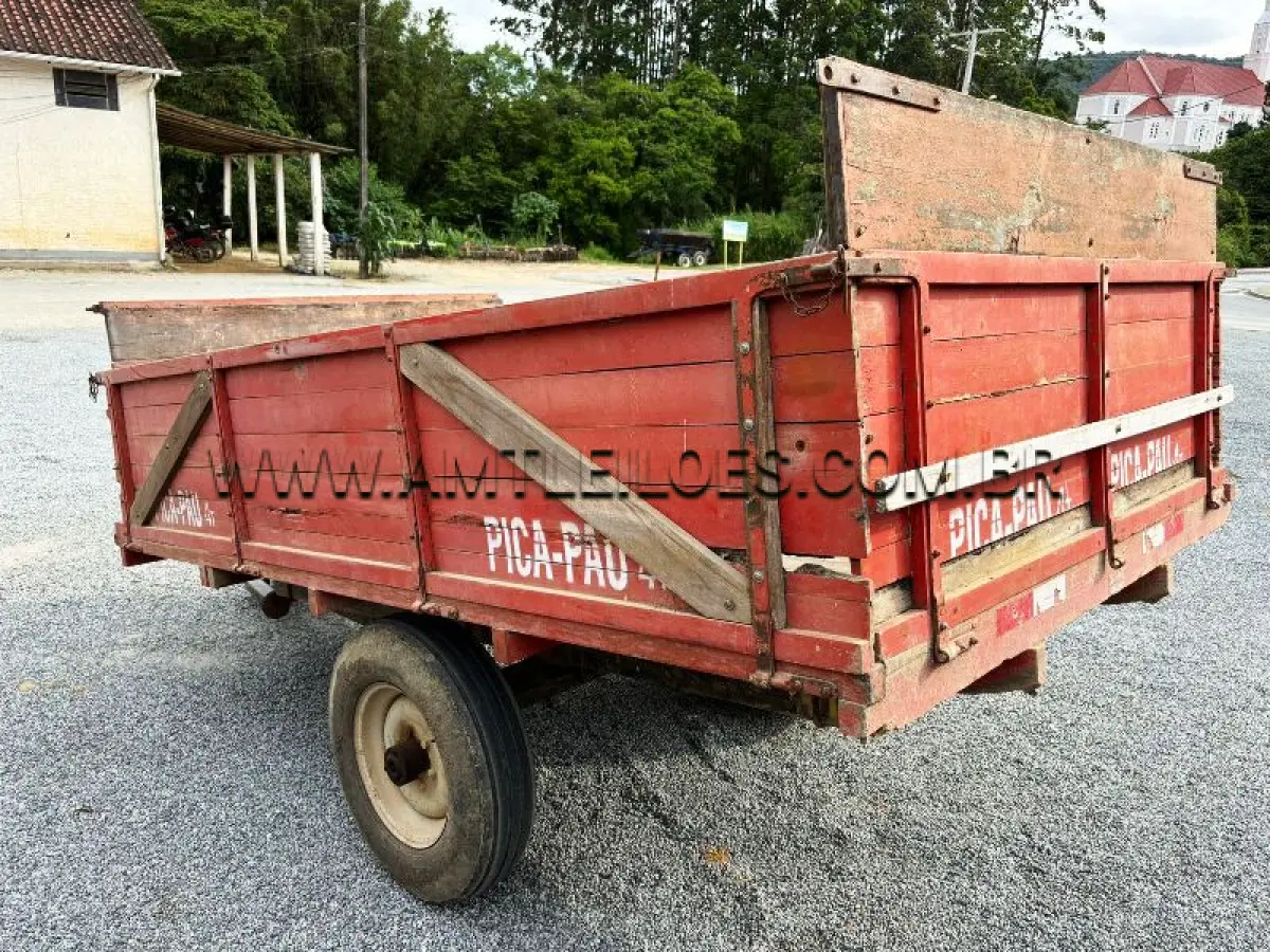 LOTE 014 - MARCA/MODELO:  CARRETA BASCULANTE 6-960 3TIE BASE S/S/C COM PNEU