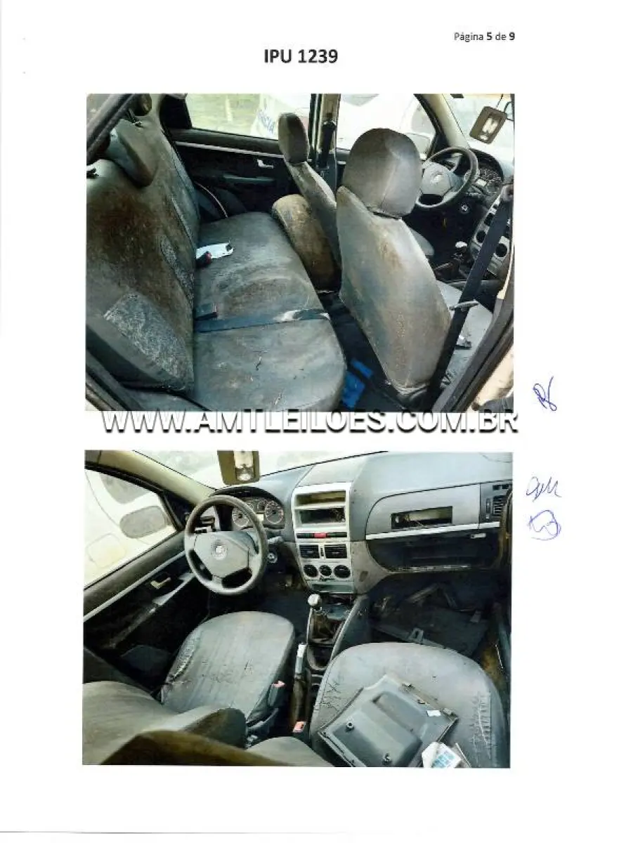 LOTE 158 - FIAT/SIENA HLX FLEX, ANO/MODELO: 2009/2009