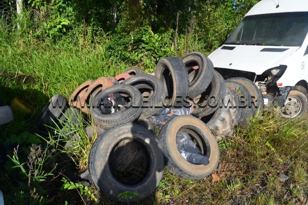 LOTE 032 - LOTE COMPOSTO DE PNEUS COM DIVERSOS AROS (DIÂMETROS).EM TORNO DE 150 UNIDADES.