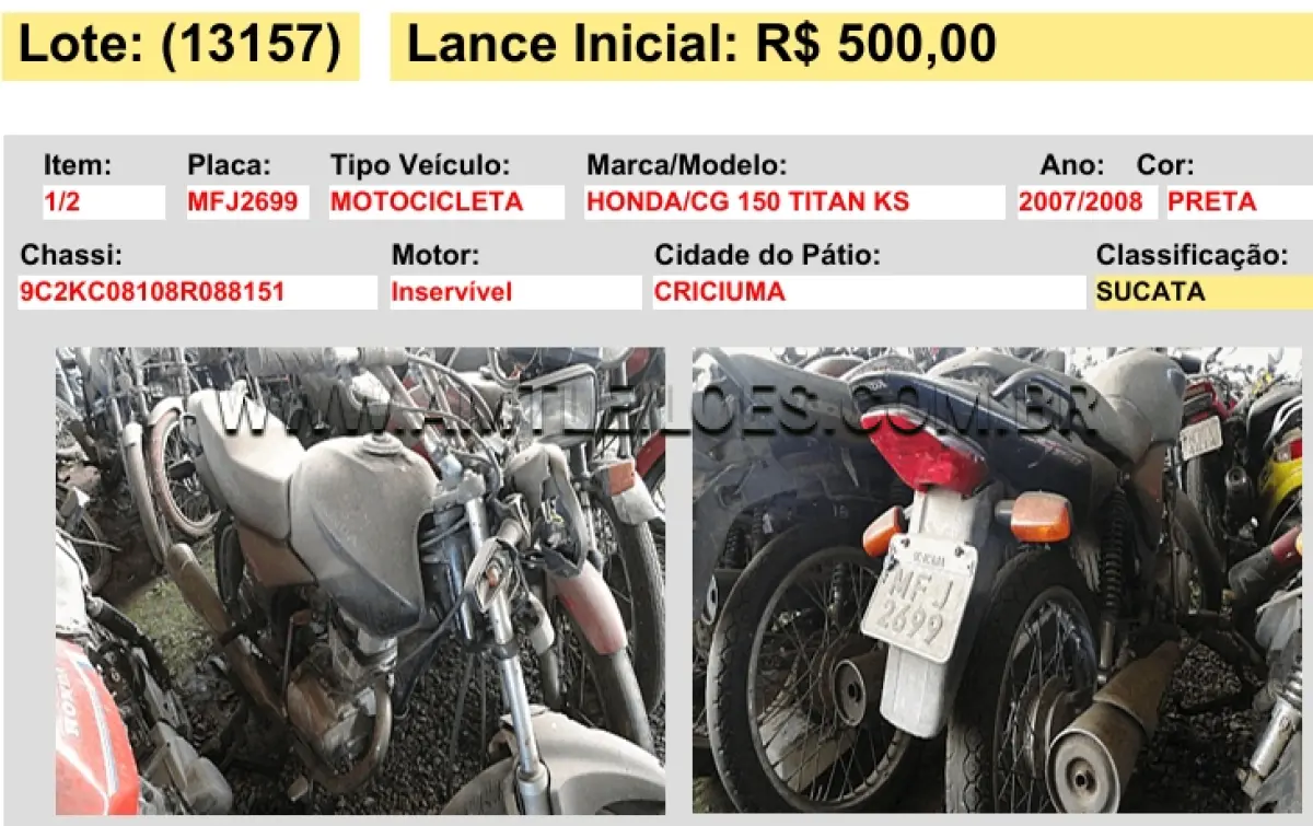 LOTE 13157