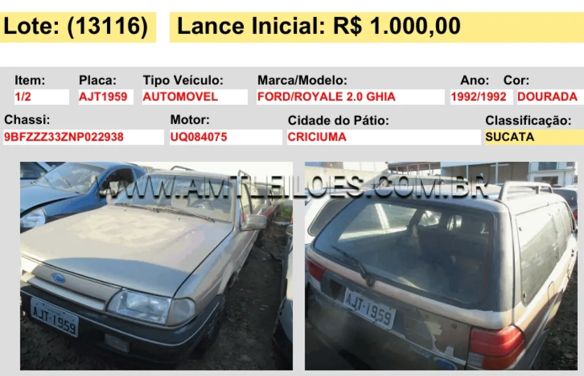 LOTE 13116