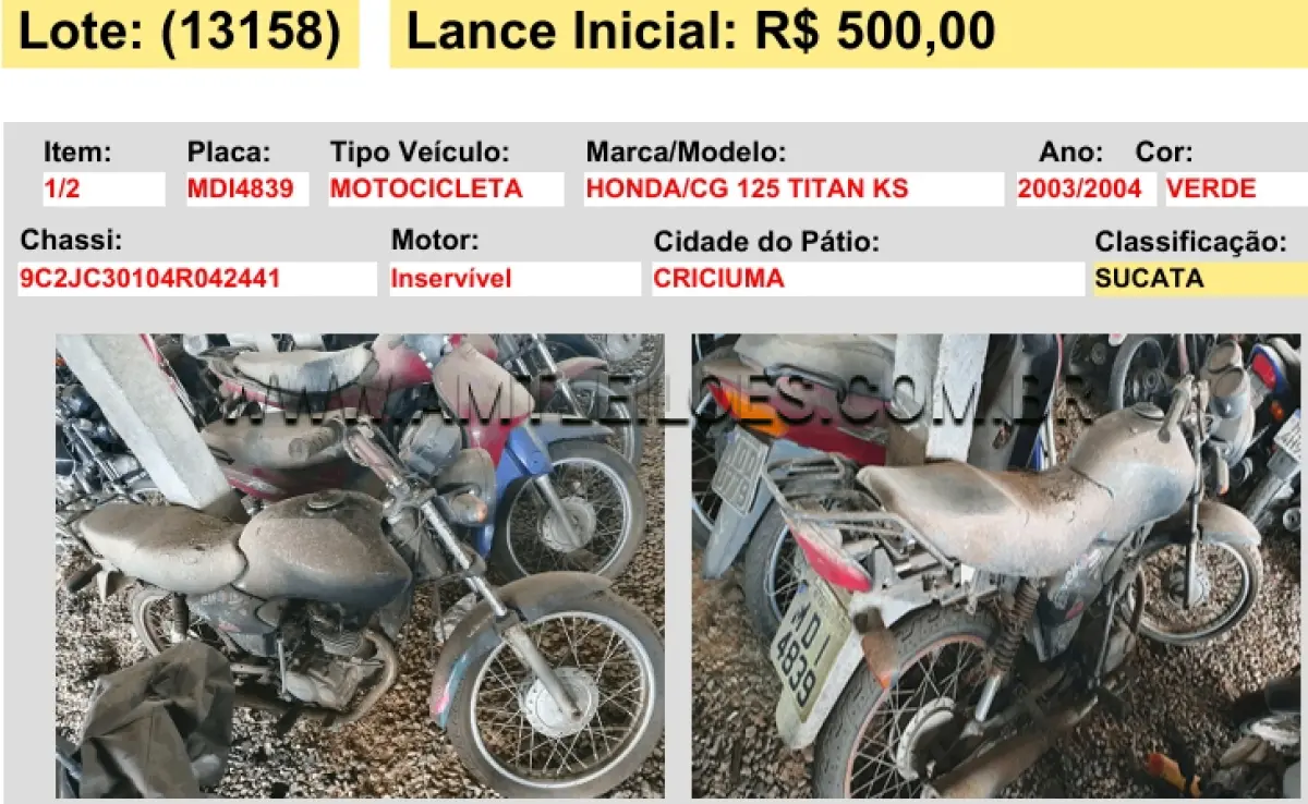 LOTE 13158